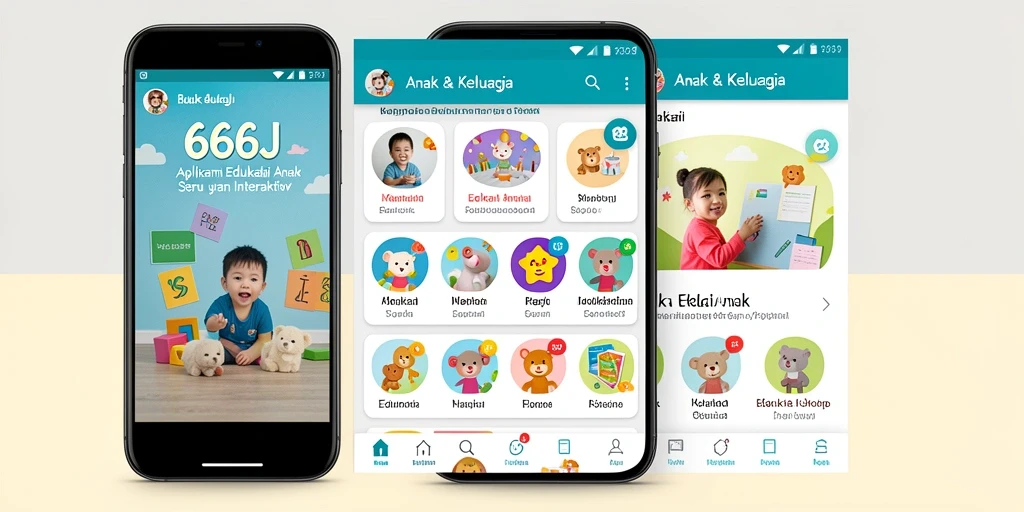 Screenshot antarmuka aplikasi 666J yang menarik dan edukatif.