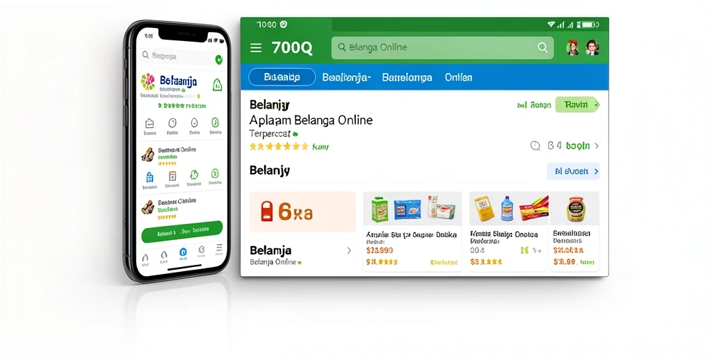 Antarmuka aplikasi 700Q yang menarik dan fungsional untuk Belanja Online.