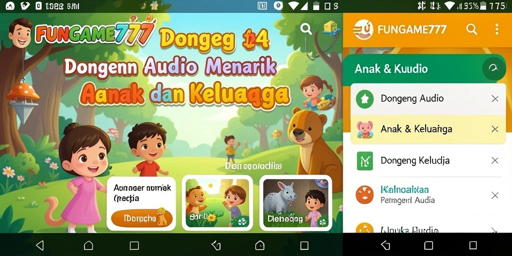 Antarmuka aplikasi FUNGAME777 yang menarik dan ramah untuk anak.