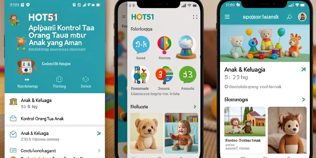 Tampilan antarmuka HOT51 yang mudah digunakan untuk kontrol orang tua.