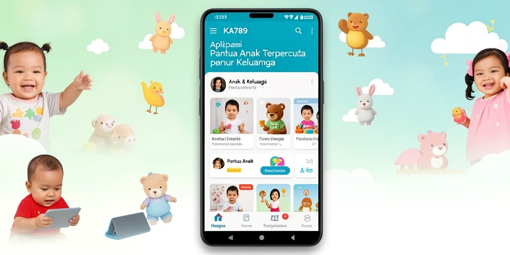 Antarmuka aplikasi KA789 menampilkan fitur pemantauan anak yang intuitif.