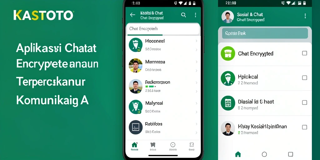 Antarmuka KASTOTO menunjukkan fitur chat yang aman dan nyaman.
