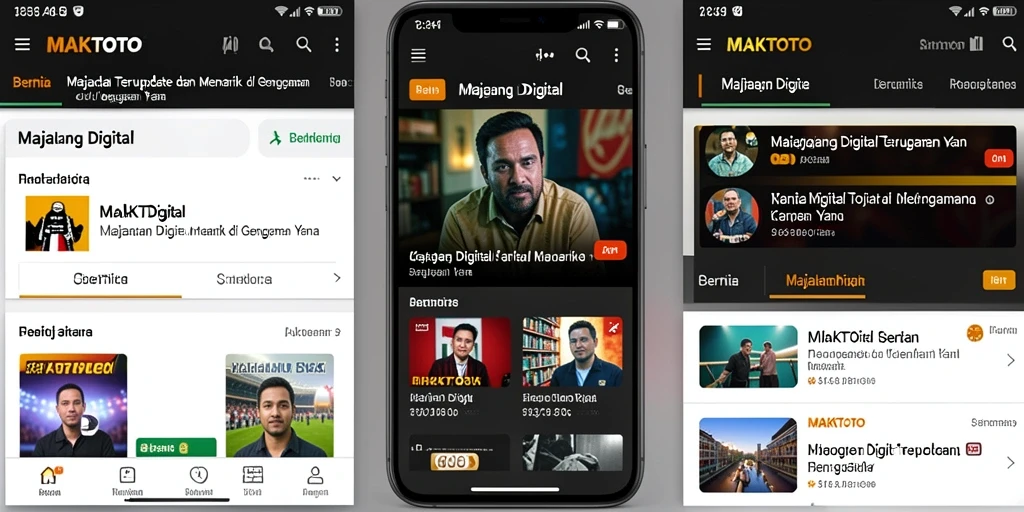 Tampilan antarmuka MAKTOTO yang bersih dan modern untuk Majalah Digital.