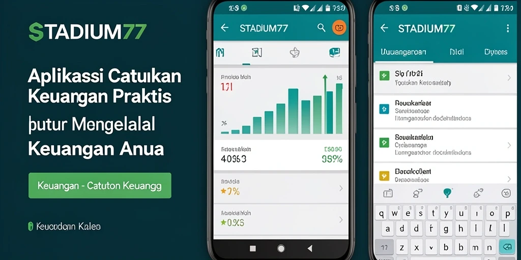 Tampilan antarmuka aplikasi Catatan Keuangan STADIUM77 yang intuitif.