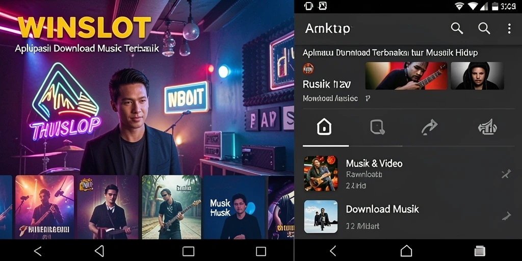 Antarmuka WINSLOT untuk Download Musik yang sederhana dan efisien.