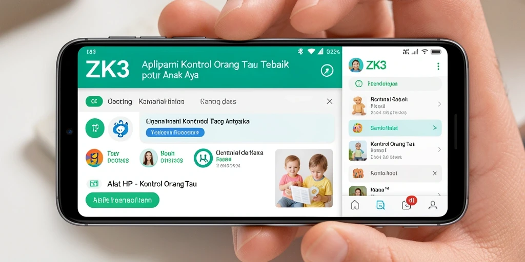 Antarmuka utama ZK3 yang menunjukkan kontrol orang tua.